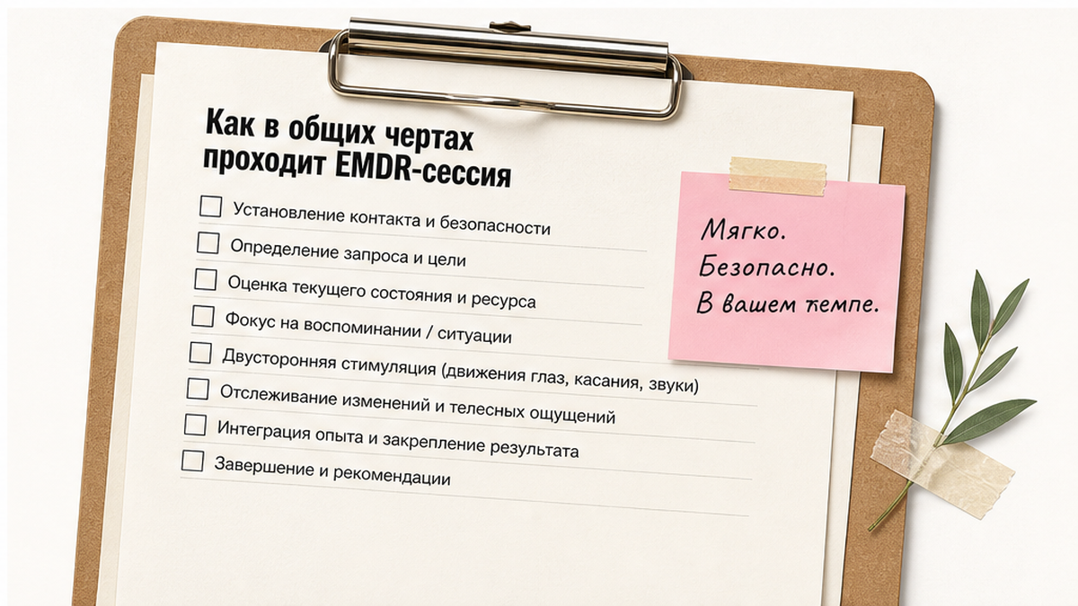 Иллюстрация: Как в общих чертах проходит EMDR-сессия