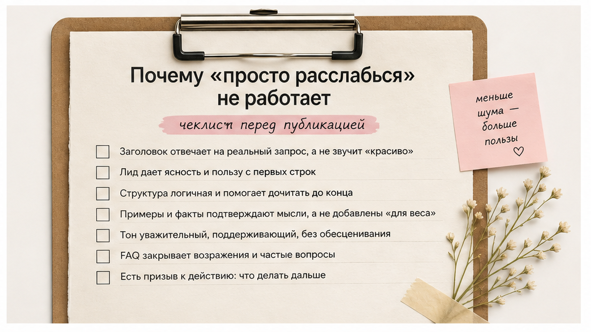 Иллюстрация: Почему «просто расслабься» не работает