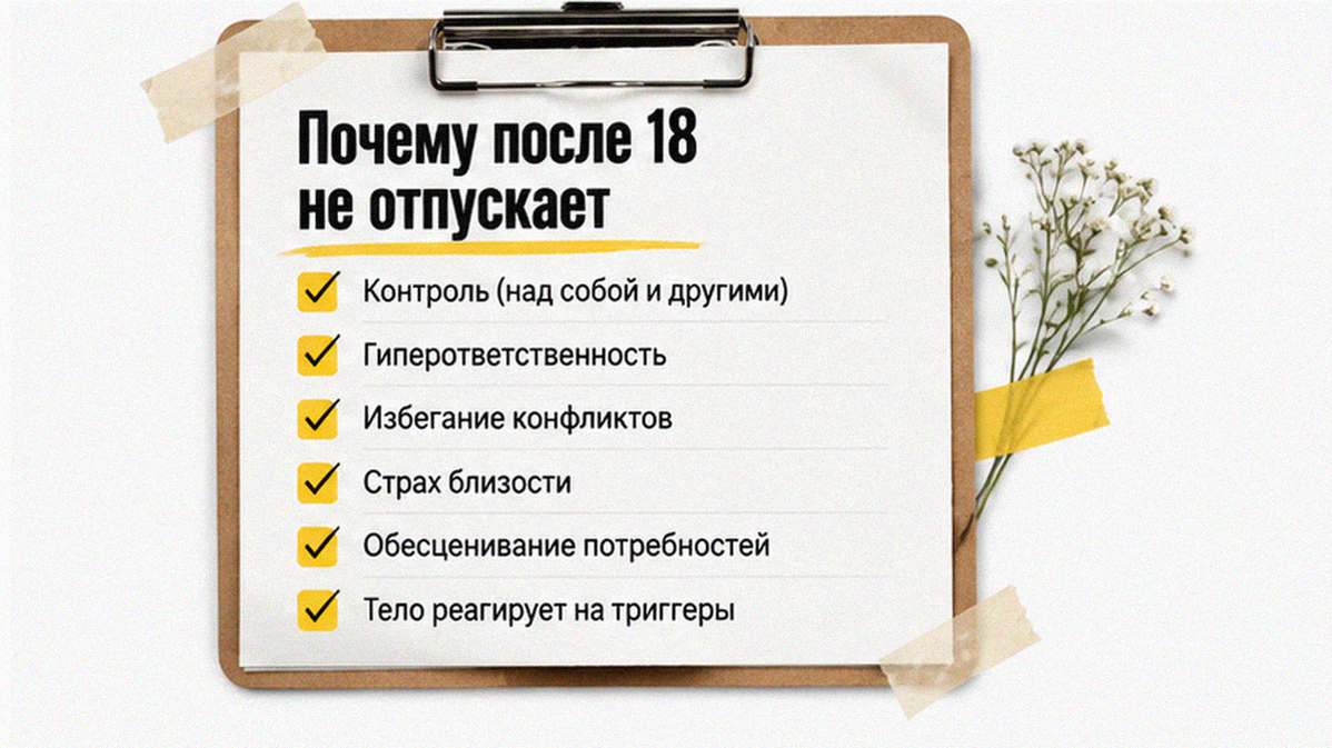 Почему паттерны ВДА остаются во взрослой жизни